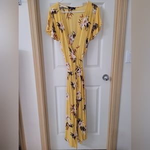 Lulu's Heart of Marigold Yellow Tropical Print Dress